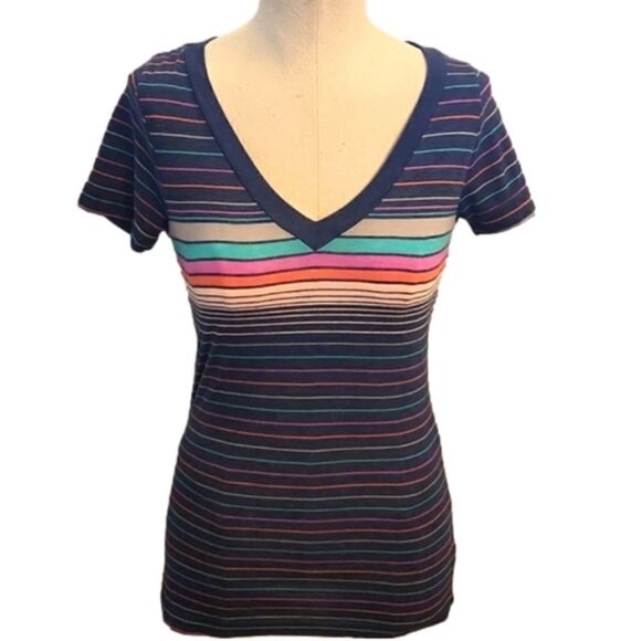 WOMENS Mossimo striped Boyfriend Tee size XS. - Picture 1 of 9